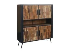 Vaisselier 4 Portes Métal/Bois Massif- WINSON