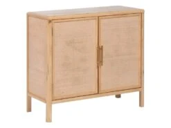 Electroménager Soldes 37 JULIAS - Buffet 2 Portes Effet Bois Et Rotin
