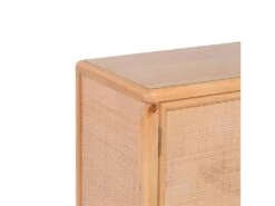 JULIAS - Buffet 2 Portes Effet Bois Et Rotin -Electroménager Soldes buffet 12401901