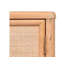 JULIAS - Buffet 2 Portes Effet Bois Et Rotin -Electroménager Soldes buffet 12401903