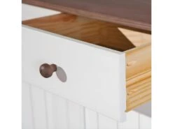 SOCOA - Buffet 2 Portes 2 Tiroirs Bois Massif Vernis Sepia Et Blanc 10 SOCOA - Buffet 2 Portes 2 Tiroirs Bois Massif Vernis Sepia Et Blanc -Electroménager Soldes buffet 12599111