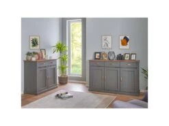 MELINA - Pack Séjour 2 Buffets De Rangement En Pin Massif