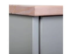 MELINA - Pack Buffet 3 Portes + Vitrine Murale Aspect Chêne -Electroménager Soldes buffet 12914781