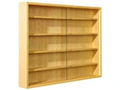 MELINA - Pack Buffet 3 Portes + Vitrine Murale Aspect Hêtre -Electroménager Soldes buffet 12914787