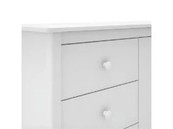 DAVA - Buffet L.130cm 2 Portes 3 Tiroirs En Pin Massif Blanc -Electroménager Soldes buffet 13029929