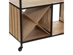 Meuble De Décoration À Roulettes Pour L'organisation De Bouteilles, Verres. 84,5 X 39,2 X 87,5 Cm -Electroménager Soldes buffet 13047549