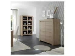 Vaisselier 4 Portes Chêne Naturel - PISE -Electroménager Soldes buffet 13213357