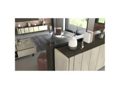 YUMA - Buffet 4 Portes Industriel Effet Chêne Et Métal 11 YUMA - Buffet 4 Portes Industriel Effet Chêne Et Métal -Electroménager Soldes buffet 8932367