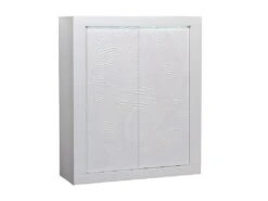 DAYTON WHITE - Meuble De Rangement 2 Portes Laqué Blanc Et Leds
