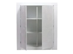 DAYTON WHITE - Meuble De Rangement 2 Portes Laqué Blanc Et Leds -Electroménager Soldes buffet 8933445