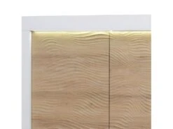 DAYTON OAK - Meuble De Rangement 2 Portes Effet Chêne Et Leds -Electroménager Soldes buffet 8933707