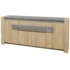 FANNY - Buffet 4 Portes 1 Tiroir Aspect Bois Et Pierre 2 FANNY - Buffet 4 Portes 1 Tiroir Aspect Bois Et Pierre -Electroménager Soldes buffet 9514267