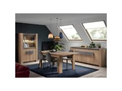 FANNY - Buffet 4 Portes 1 Tiroir Aspect Bois Et Pierre 9 FANNY - Buffet 4 Portes 1 Tiroir Aspect Bois Et Pierre -Electroménager Soldes buffet 9514271