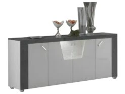 LUNA - Buffet 4 Portes Avec Led