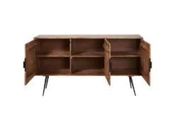 BENGAL - Buffet 3 Portes Manguier Et Métal Noir 11 BENGAL - Buffet 3 Portes Manguier Et Métal Noir -Electroménager Soldes buffet 9515283