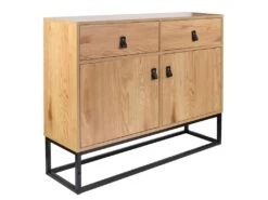 ABRIL - Buffet 2 Portes 2 Tiroirs Aspect Bois