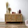 MAYA - Buffet 3 Portes Effet Bois Et Façades Rotin 2 MAYA - Buffet 3 Portes Effet Bois Et Façades Rotin -Electroménager Soldes buffet 9517007