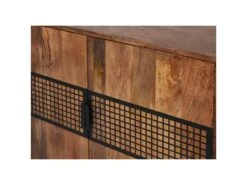 BENGAL - Buffet 2 Portes Manguier Et Métal Noir -Electroménager Soldes buffet 9517761