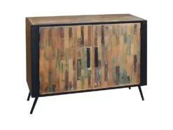 NESSA - Bahut 2 Portes Manguier Massif Recyclé