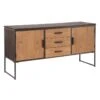 KAHLA - Buffet 2 Portes 3 Tiroirs Métal Et Bois -Electroménager Soldes buffet 9520339