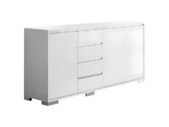 BERGEN - Buffet 3 Portes 4 Tiroirs Coloris Blanc