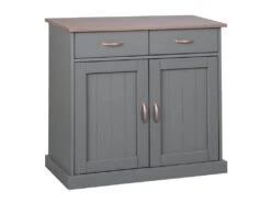 MELINA - Buffet 2 Portes 2 Tiroirs Coloris Gris