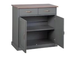 MELINA - Buffet 2 Portes 2 Tiroirs Coloris Gris -Electroménager Soldes buffet 9526937
