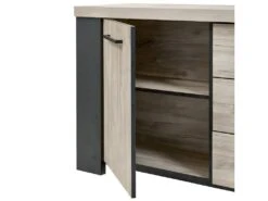 HERACLES - Buffet 2 Portes 3 Tiroirs Imitation Bois -Electroménager Soldes buffet 9527253