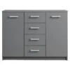 ZEINE - Buffet 2 Portes 4 Tiroirs Coloris Gris Graphite 2 ZEINE - Buffet 2 Portes 4 Tiroirs Coloris Gris Graphite -Electroménager Soldes buffet 9527667