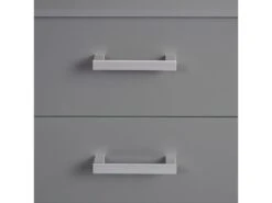 ZEINE - Buffet 2 Portes 4 Tiroirs Coloris Gris Graphite -Electroménager Soldes buffet 9527675