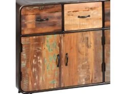 REPLAY - Buffet 4 Portes 4 Tiroirs Aspect Vieilli -Electroménager Soldes buffet 9528115