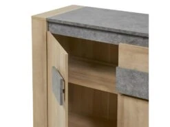 FANNY - Buffet 3 Portes 1 Tiroir Aspect Bois Et Pierre 9 FANNY - Buffet 3 Portes 1 Tiroir Aspect Bois Et Pierre -Electroménager Soldes buffet 9528631