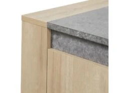 FANNY - Buffet 3 Portes 1 Tiroir Aspect Bois Et Pierre 10 FANNY - Buffet 3 Portes 1 Tiroir Aspect Bois Et Pierre -Electroménager Soldes buffet 9528633