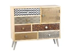 RAZON - Buffet 1 Porte 6 Tiroirs