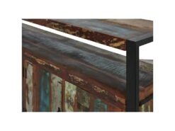 KALI - Buffet 4 Portes Bois Recyclé Et Métal Noir -Electroménager Soldes buffet 9528849