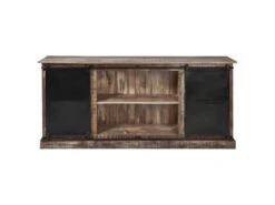 SUMATRA - Buffet 2 Portes Manguier Et Métal Noir -Electroménager Soldes buffet 9531257