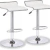 Lot De 2 Tabourets De Bar "Cosmo" - Blanc -Electroménager Soldes chaise 10586177