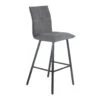 Duo De Chaises De Bar Métal/Tissu Gris - FRESNO -Electroménager Soldes chaise 11137121