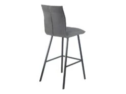 Duo De Chaises De Bar Métal/Tissu Gris - FRESNO -Electroménager Soldes chaise 11137125