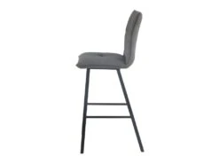 Duo De Chaises De Bar Métal/Tissu Gris - FRESNO -Electroménager Soldes chaise 11137129