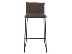 ZYLA - Lot De 2 Chaises De Bar Matelassées Marron -Electroménager Soldes chaise 8936785