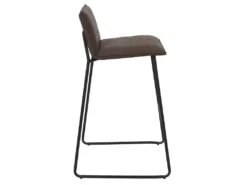 ZYLA - Lot De 2 Chaises De Bar Matelassées Marron -Electroménager Soldes chaise 8936787