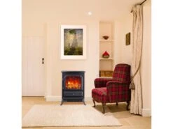 Cheminée électrique LED Effet Flamme 3D Réglable 900W 1800W Sur Pied