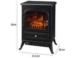 Cheminée électrique LED Effet Flamme 3D Réglable 900W 1800W Sur Pied -Electroménager Soldes cheminee 12517657