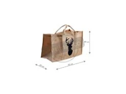 Sac à Bûches Cerf Naturel -Electroménager Soldes cheminee 12808215
