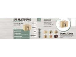 Sac à Bûches Cerf Naturel -Electroménager Soldes cheminee 12808217