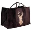 Sac à Bûches Cerf Marron -Electroménager Soldes cheminee 12808219