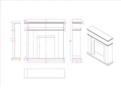 Cheminée électrique à Poser VESUVIA - Avec Manteau - L98 X P24 X H102.5cm - Blanche -Electroménager Soldes cheminee 1380427
