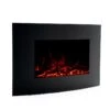 Cheminée Électrique Murale 2000W Kekai Jersey 88x15x56 Cm Noir Simulation Feu Télécommande Incluse Pour Intérieur -Electroménager Soldes cheminee 19433709