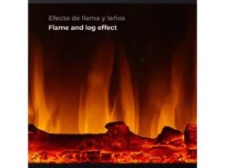 Cheminée Électrique Murale 2000W Kekai Jersey 88x15x56 Cm Noir Simulation Feu Télécommande Incluse Pour Intérieur -Electroménager Soldes cheminee 19433713